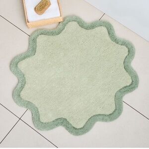 West Elm Ripple Bath Mat in Green NWT